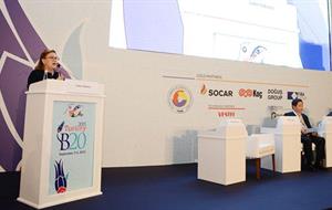 Güler Sabancı gave a speech in B20 Turkey Conference